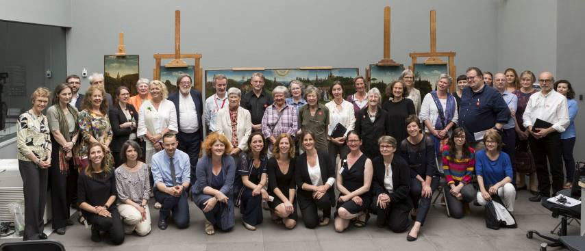 Il team del KIK-IRPA alla fine della seconda fase del restauro