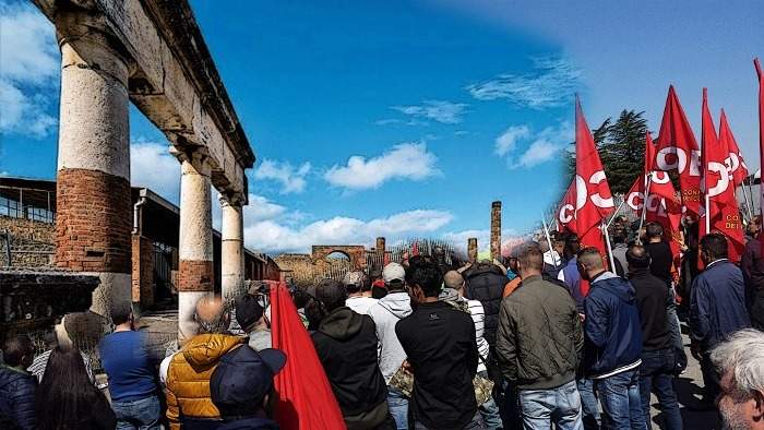 From Pompeii to Bari mounts protest of cultural heritage precarious workers. They stole our future