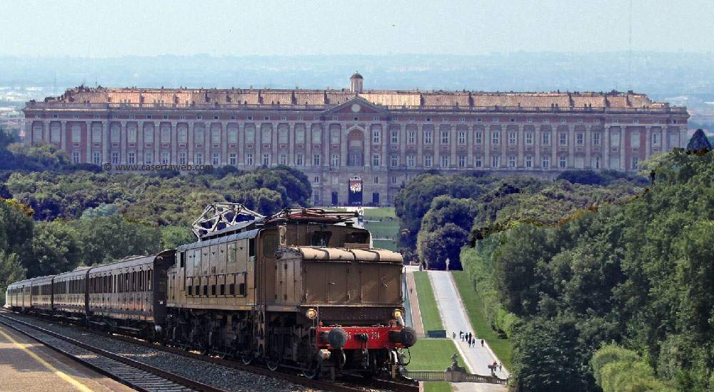 From Naples on board a historic train. Destination Royal Palace of Caserta