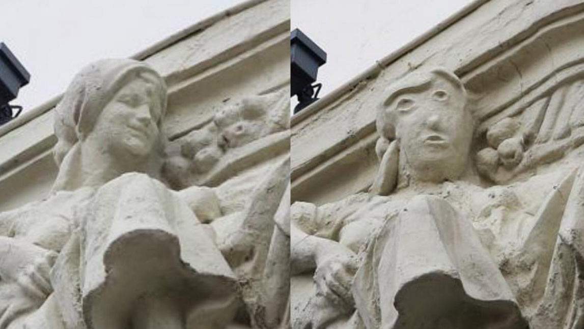 Another ignorant restoration in Spain: disfigured 1920s relief