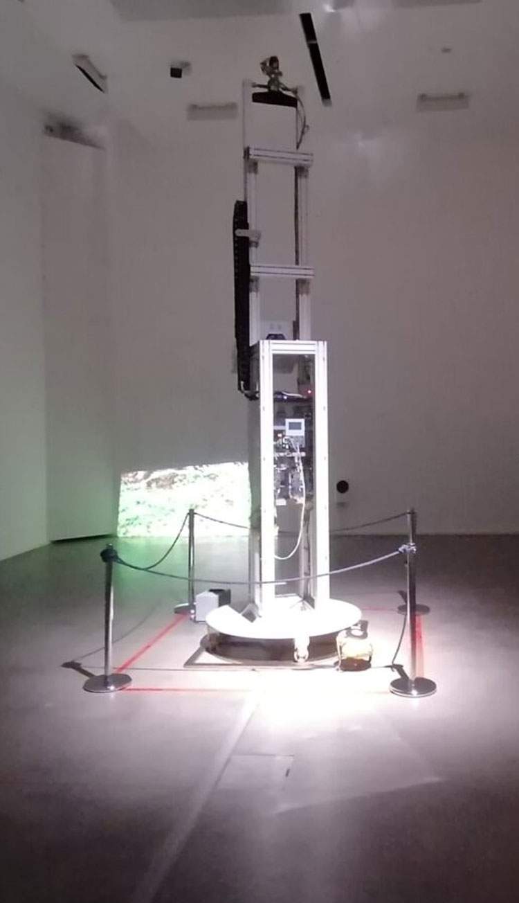 An artist's installation comes to life from a robot
