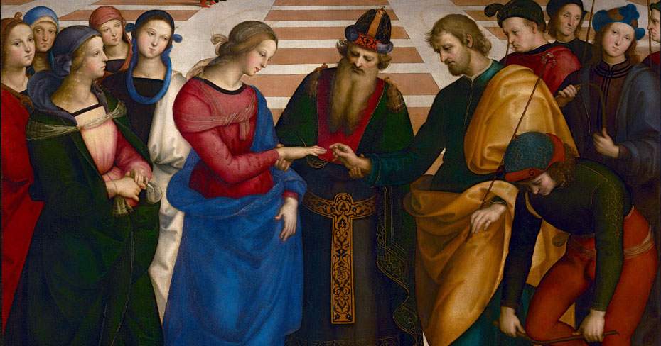 Raphael's Marriage of the Virgin relocated to place of origin, but it's a clone