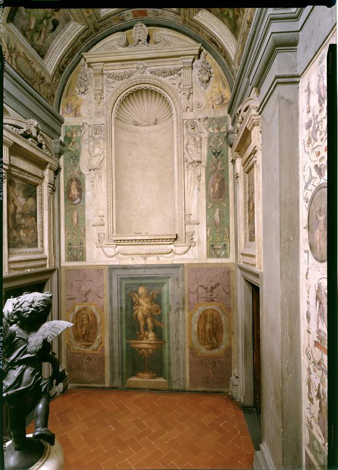 Florence, la restauration de la terrasse de Junon au Palazzo Vecchio, qui abrite à nouveau le Putto de Verrocchio