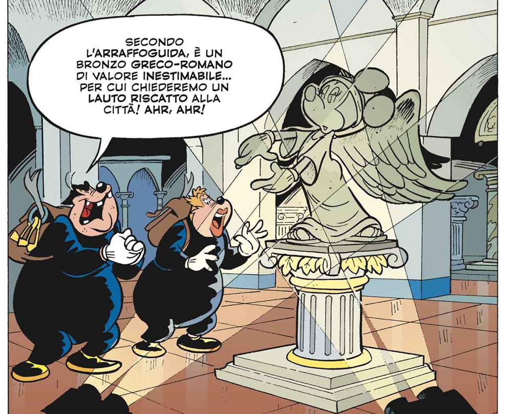 Topolino e la Minni Alata, l'omaggio Disney alla celebre statua restaurata di Brescia