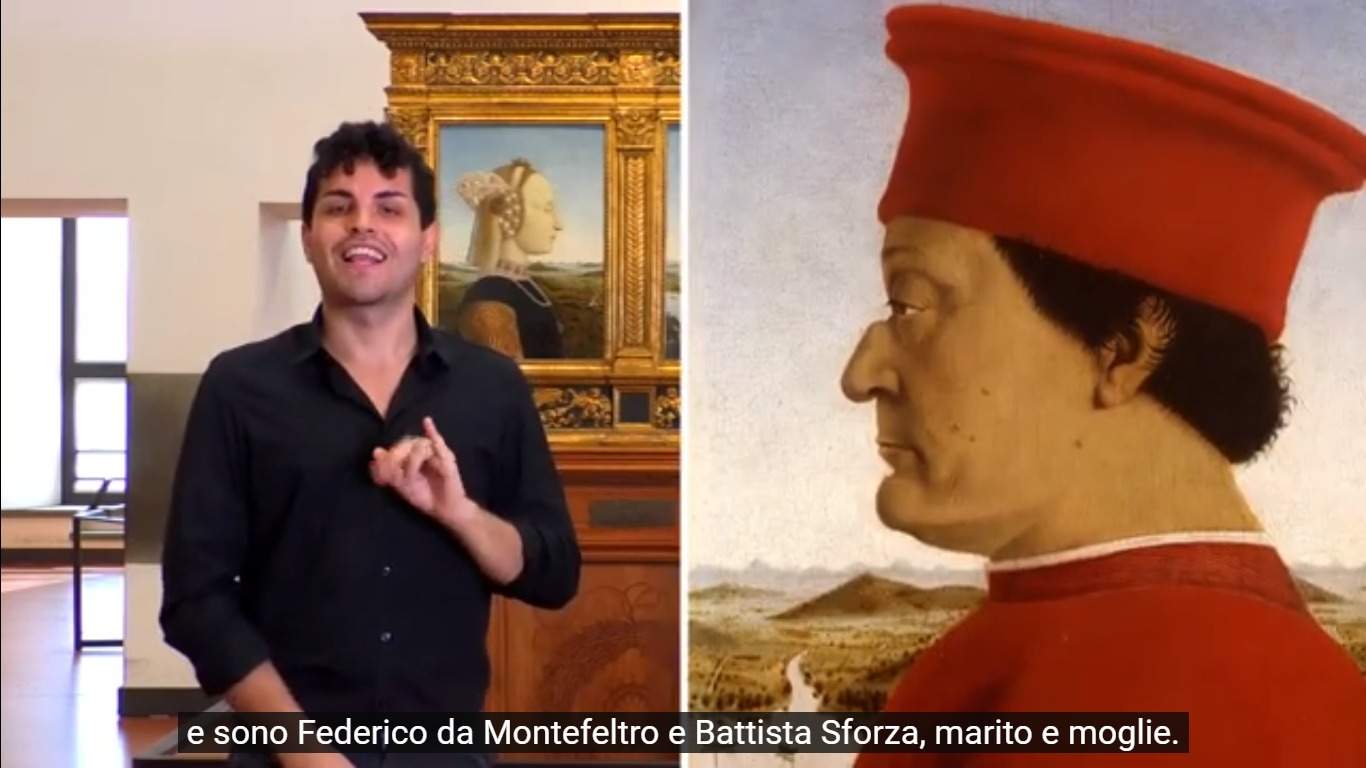 The Uffizi tells deaf people about their works online with sign language