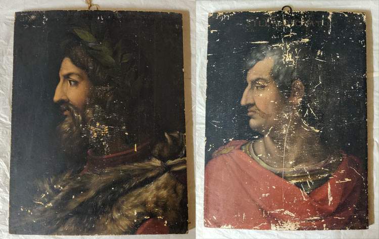 Uffizi, new discoveries on Jovian plates: here are portraits of Romulus and Sulla