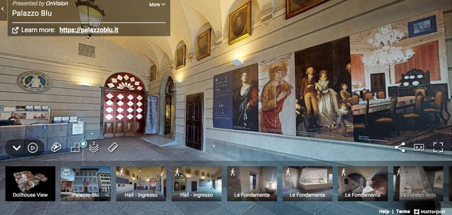 Virtual tour per conoscere le sale e le opere di Palazzo Blu