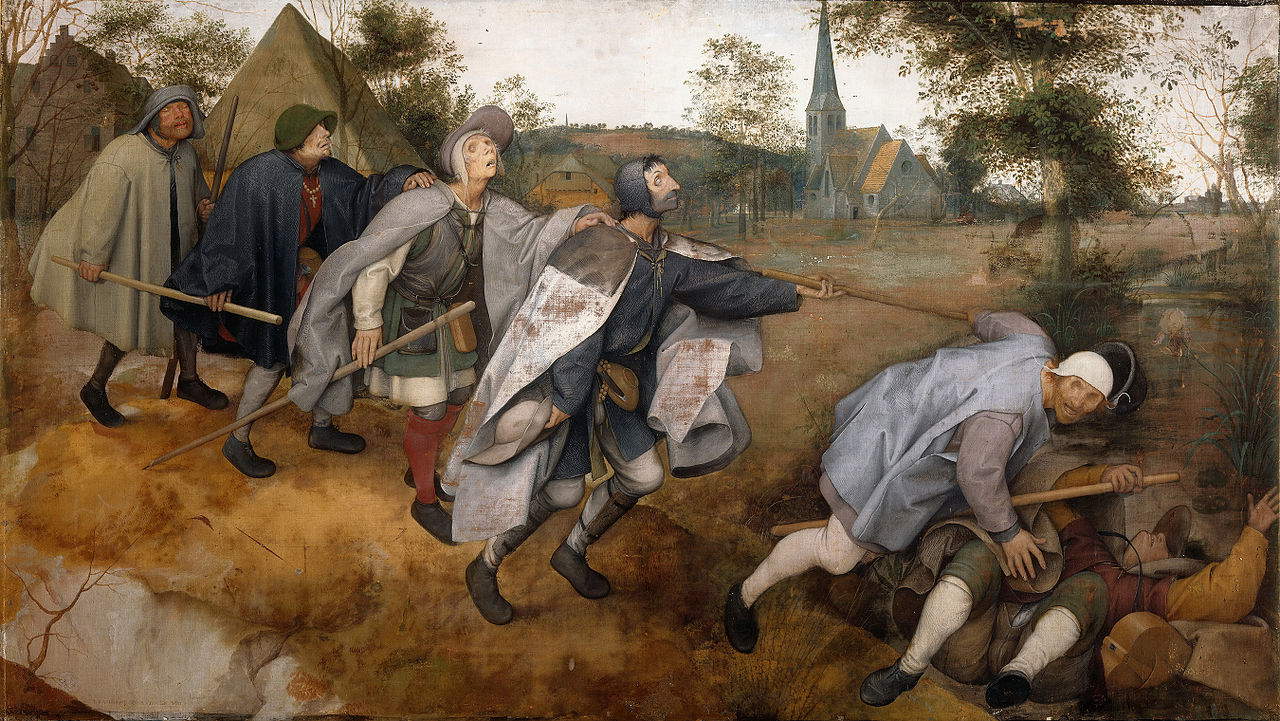 Pieter Bruegel il Vecchio, Parabola dei ciechi (1568; tempera su tela, 86 x 154 cm; Napoli, Museo Nazionale di Capodimonte)