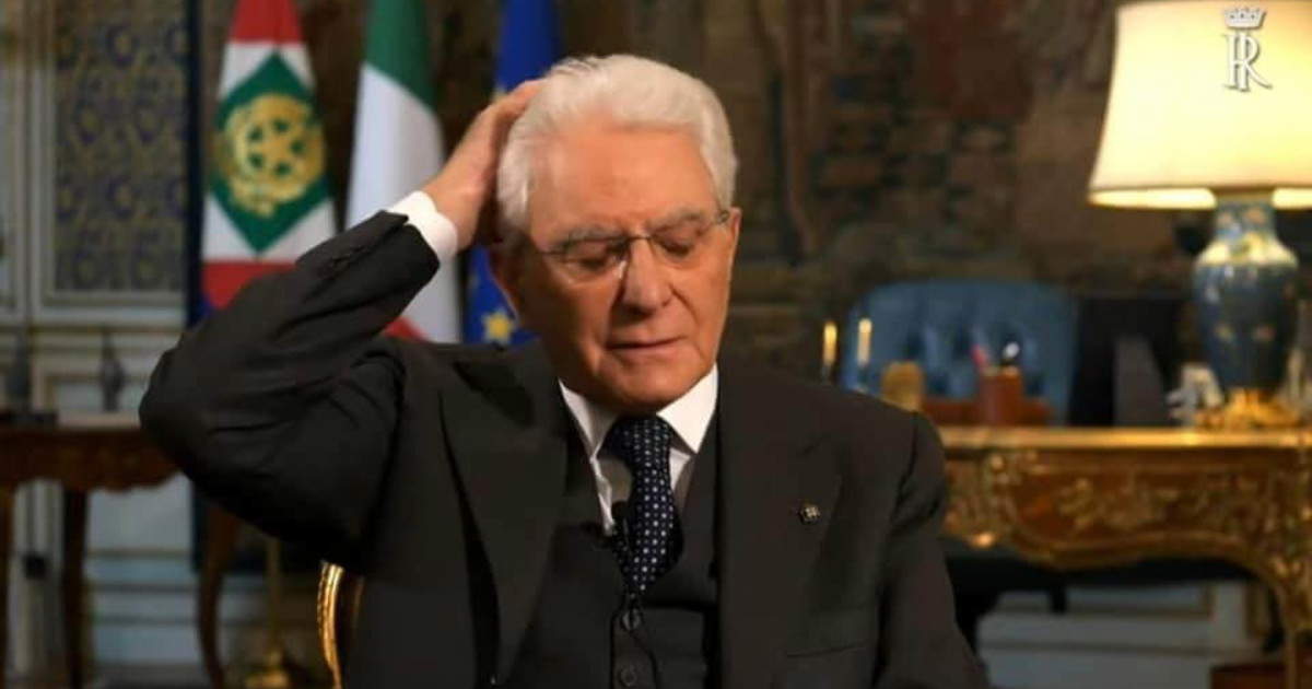 Sergio Mattarella durante il suo discorso