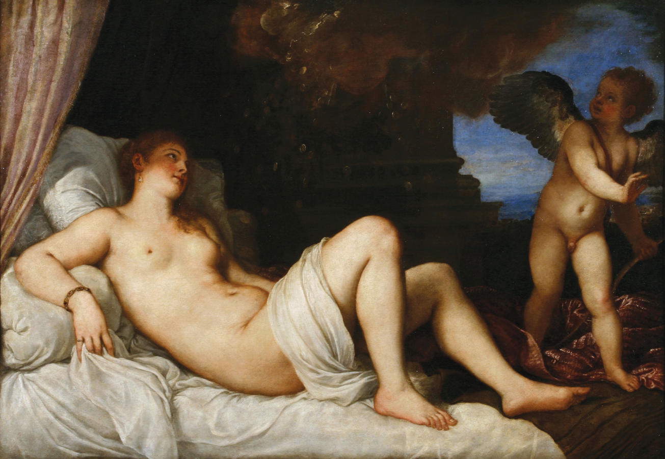 Titien, Danaé (vers 1545 ; huile sur toile, 120 x 172 cm ; Naples, Museo Nazionale di Capodimonte)