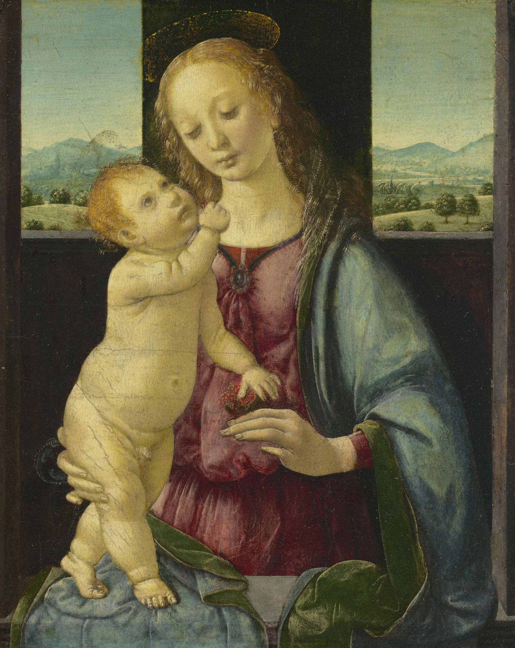 Leonardo (attr. a Lorenzo di Credi), Madonna della melagrana, nota anche come Madonna Dreyfus. Washington, National Gallery of Art