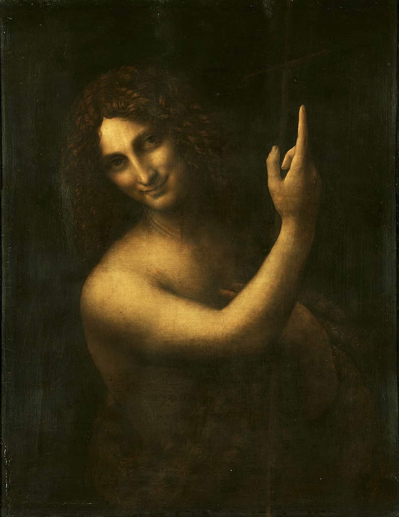 Leonardo da Vinci, San Giovanni Battista (1508-1513; olio su tavola, 69 x 57 cm; Parigi, Louvre)