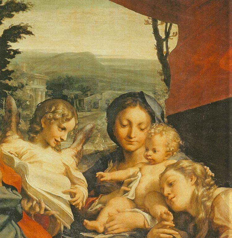 That air of heads, made in heaven. Correggio's santAgata and sisters