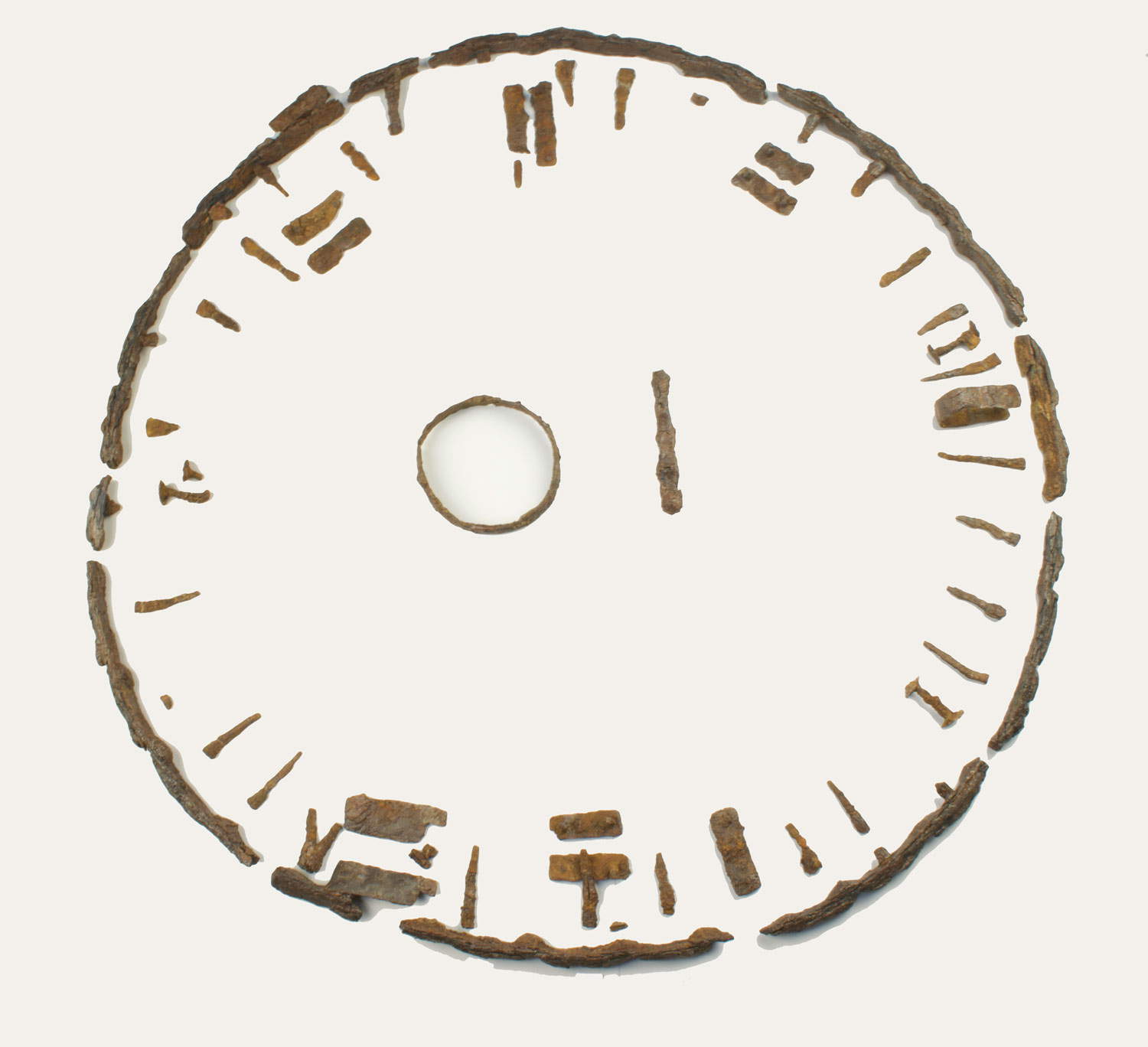 Ruota in ferro del carro in seguito ad intervento di restauro 
