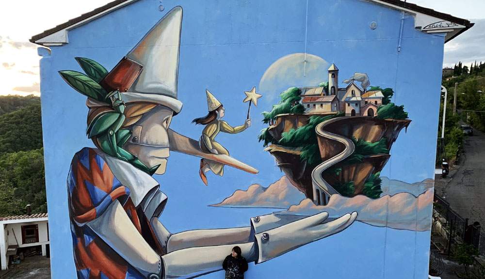 Street art, Antrodoco (Rieti) deviendra une galerie d'art urbain à ciel ouvert