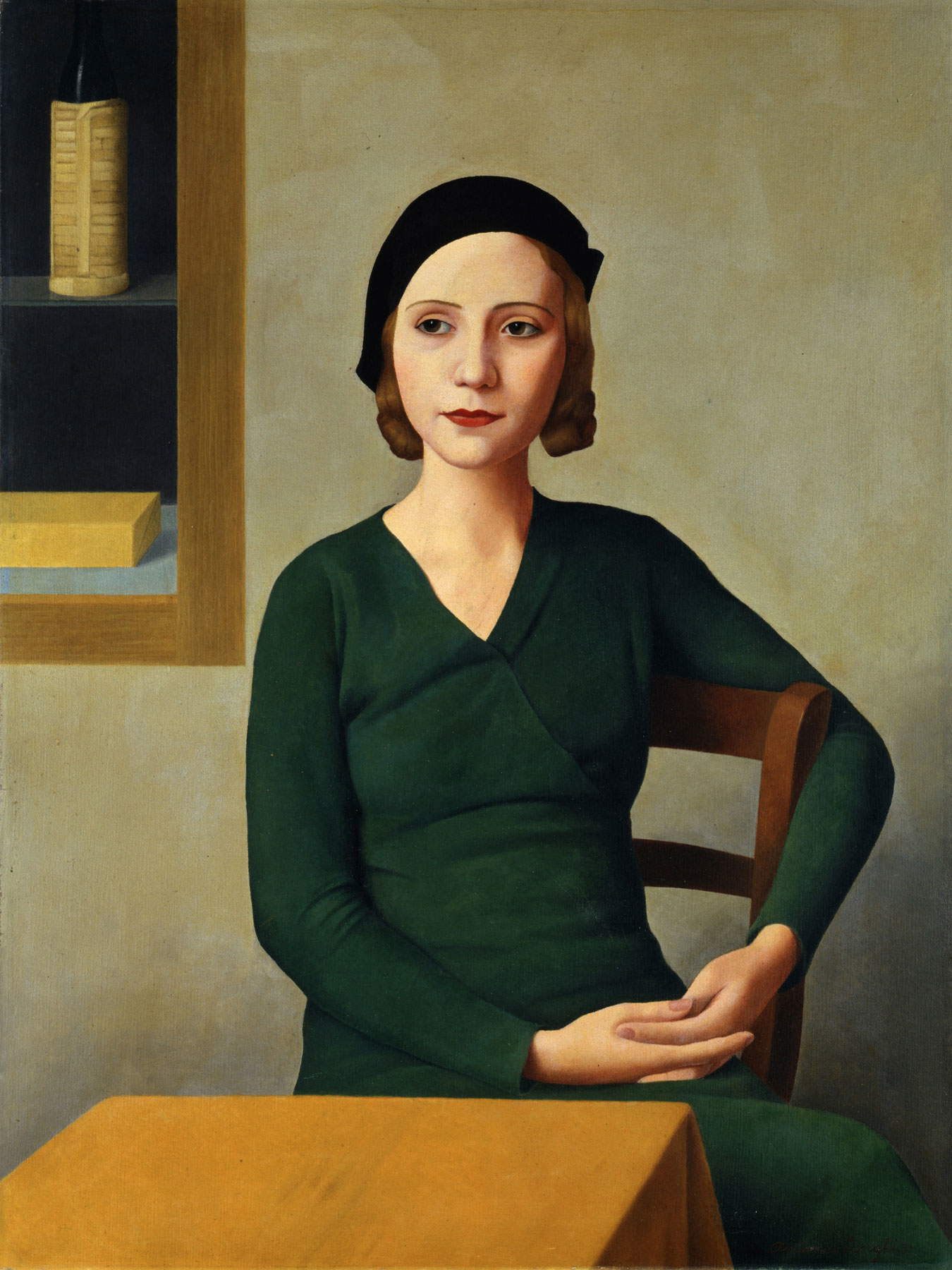 Antonio Donghi, Donna al caffè (1931; oil on canvas; Venice, Ca' Pesaro - Galleria Internazionale d'Arte Moderna). Photographic archives Fondazione Musei Civici, Venice © Antonio Donghi by SIAE 2021 Antonio Donghi, Donna al caffè (1931; oil on canvas; Venice, Ca' Pesaro - Galleria Internazionale d'Arte Moderna). Photographic archives Fondazione Musei Civici, Venice © Antonio Donghi by SIAE 2021