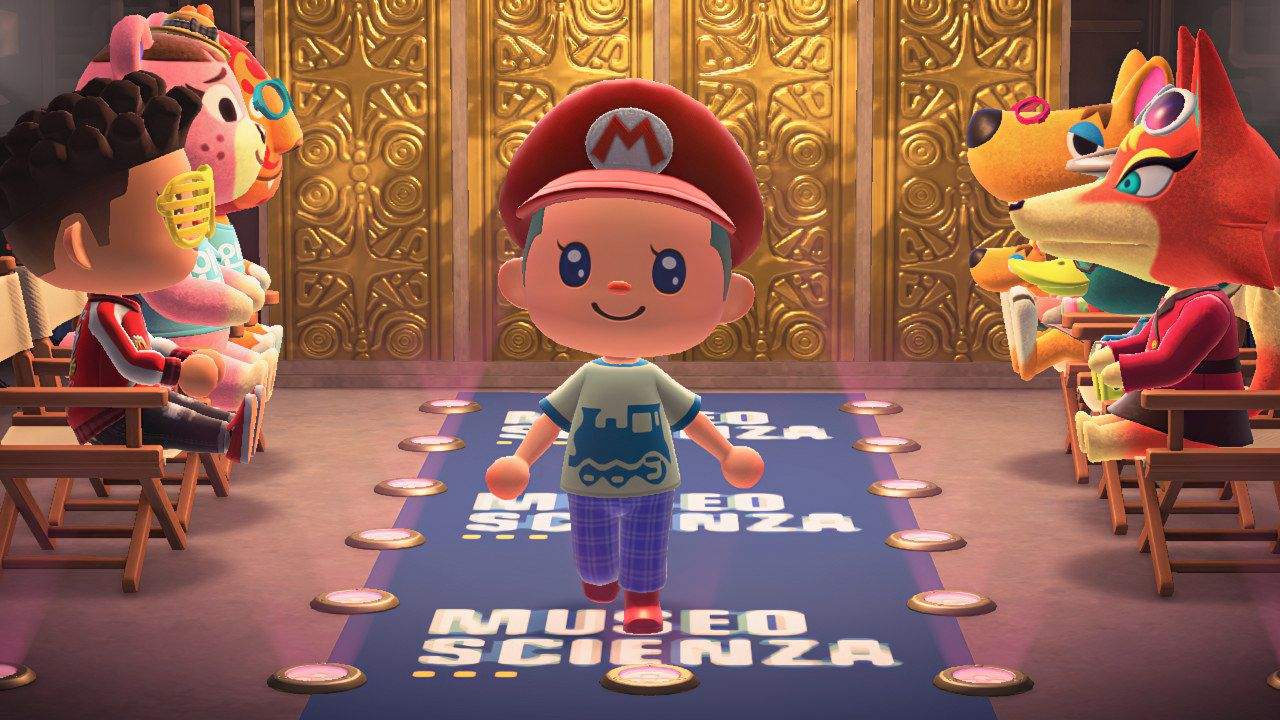 A virtual fashion show at Milan's Museum of Science to celebrate Animal Crossing