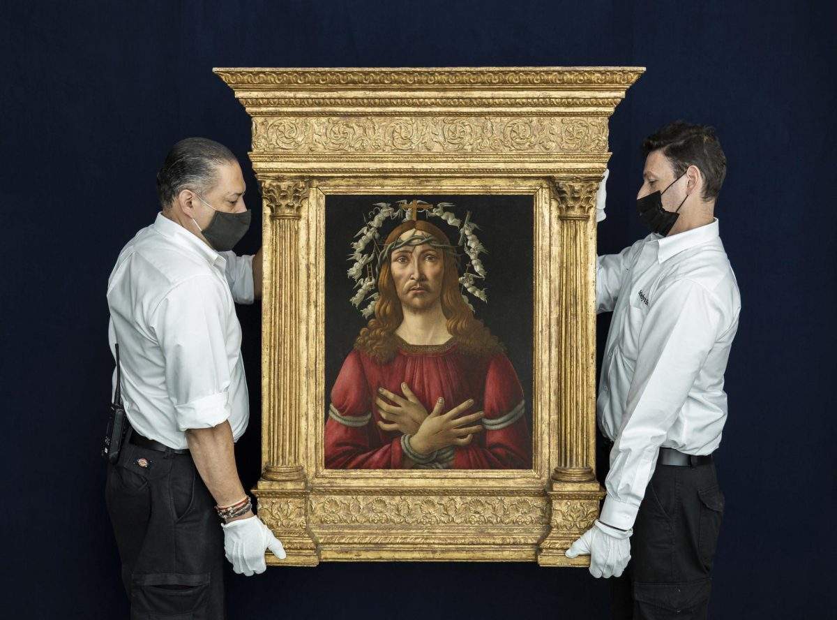 Sandro Botticelli's Vir Dolorum goes up for auction at Sotheby's. Estimate: $40 million 