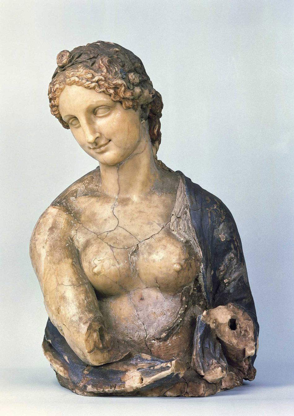 Le buste de Flora (cire, 67 x 44 x 37 cm)