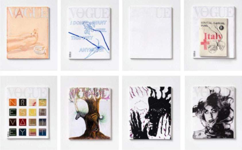 Massa, 49 Italian artists, young and established, redesigned the cover of Vogue