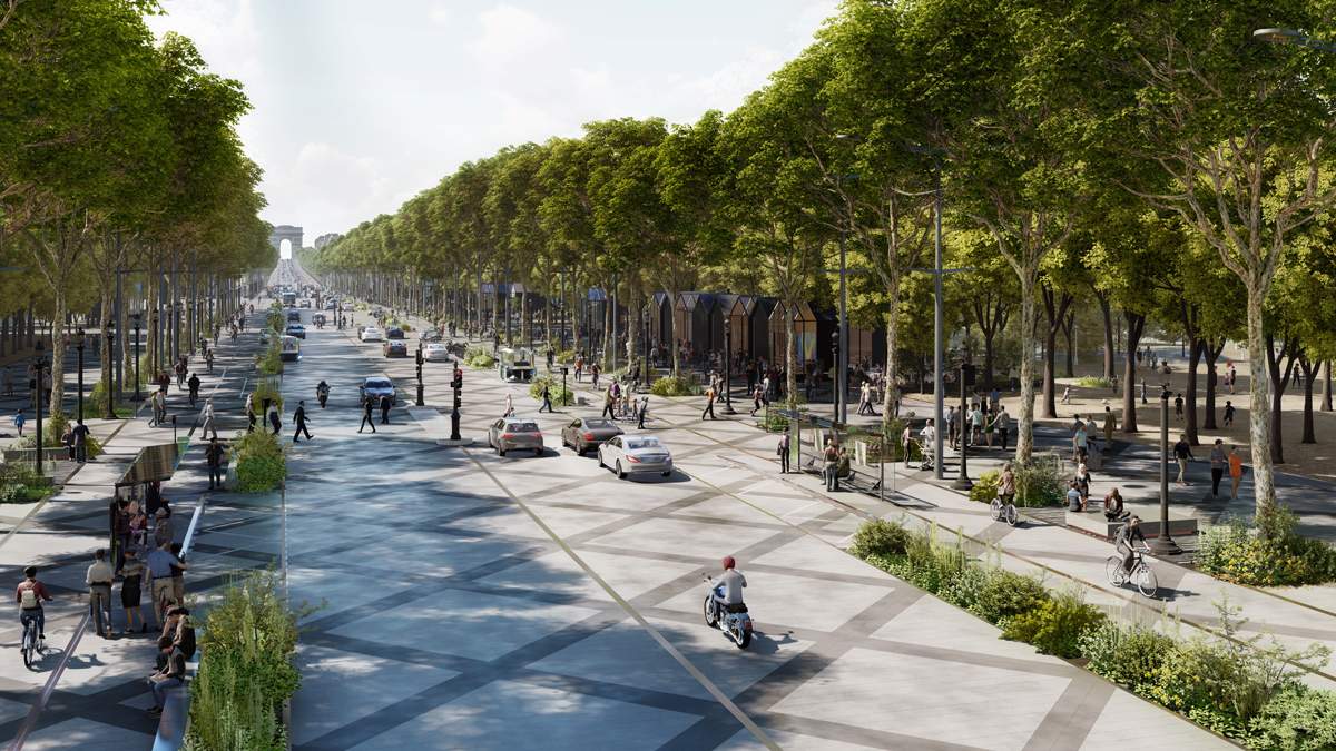 Parigi, gli Champs-Élysées diventeranno un grande giardino per le Olimpiadi 2024