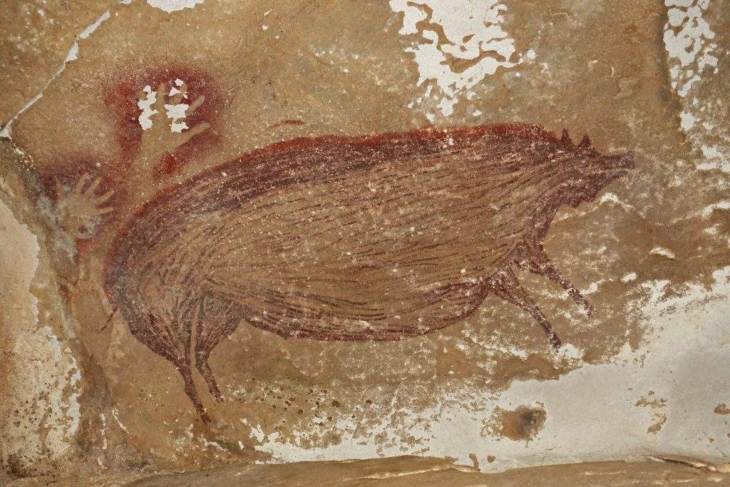 Indonesia, discoveries of what may be the oldest animal figure ever painted