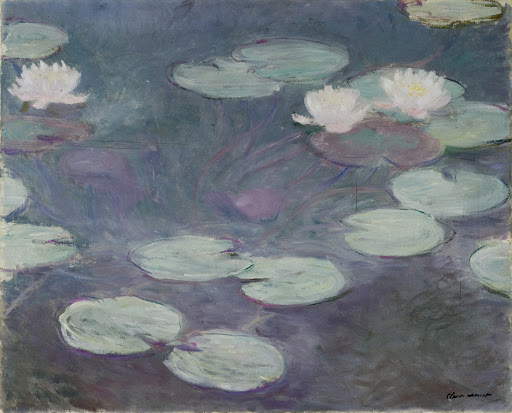 Claude Monet, Nymphéas roses (1898 ; huile sur toile, 81,5 x 100 cm ; Rome, Galerie nationale d'art moderne et contemporain) Claude Monet, Nymphéas roses (1898 ; huile sur toile, 81,5 x 100 cm ; Rome, Galerie nationale d'art moderne et contemporain)