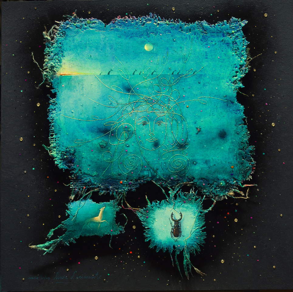 Claudio Cargiolli, Ungewöhnliche Horizontlinie (2021; Mischtechnik, 40 x 40 cm) Claudio Cargiolli, Ungewöhnliche Horizontlinie (2021; Mischtechnik, 40 x 40 cm)