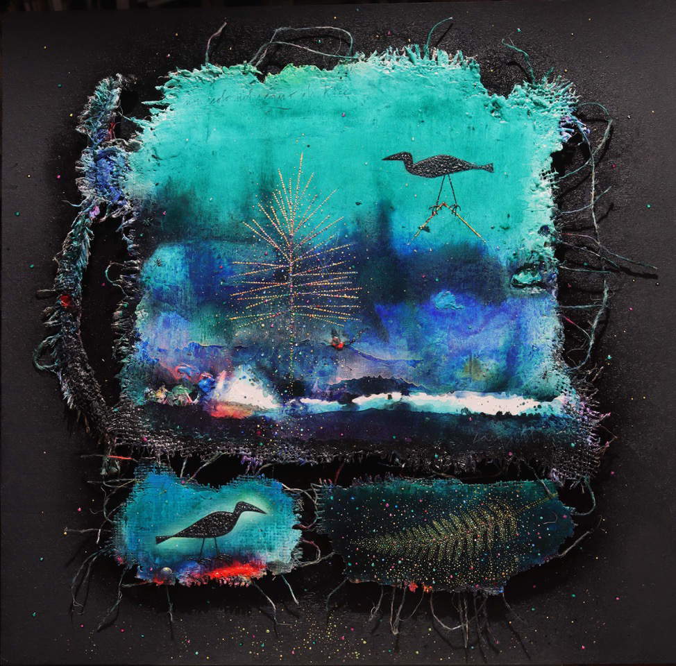 Claudio Cargiolli, Nicht nur im Zeichen von Klee (2021; Mischtechnik, 40 x 40 cm) Claudio Cargiolli, Nicht nur im Zeichen von Klee (2021; Mischtechnik, 40 x 40 cm)