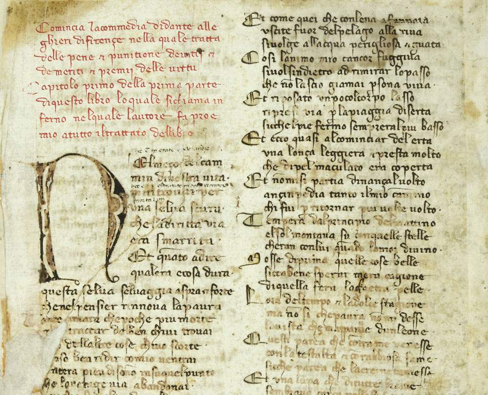Florence, éditions précieuses de la Comédie de Dante exposées à la Biblioteca Moreniana 