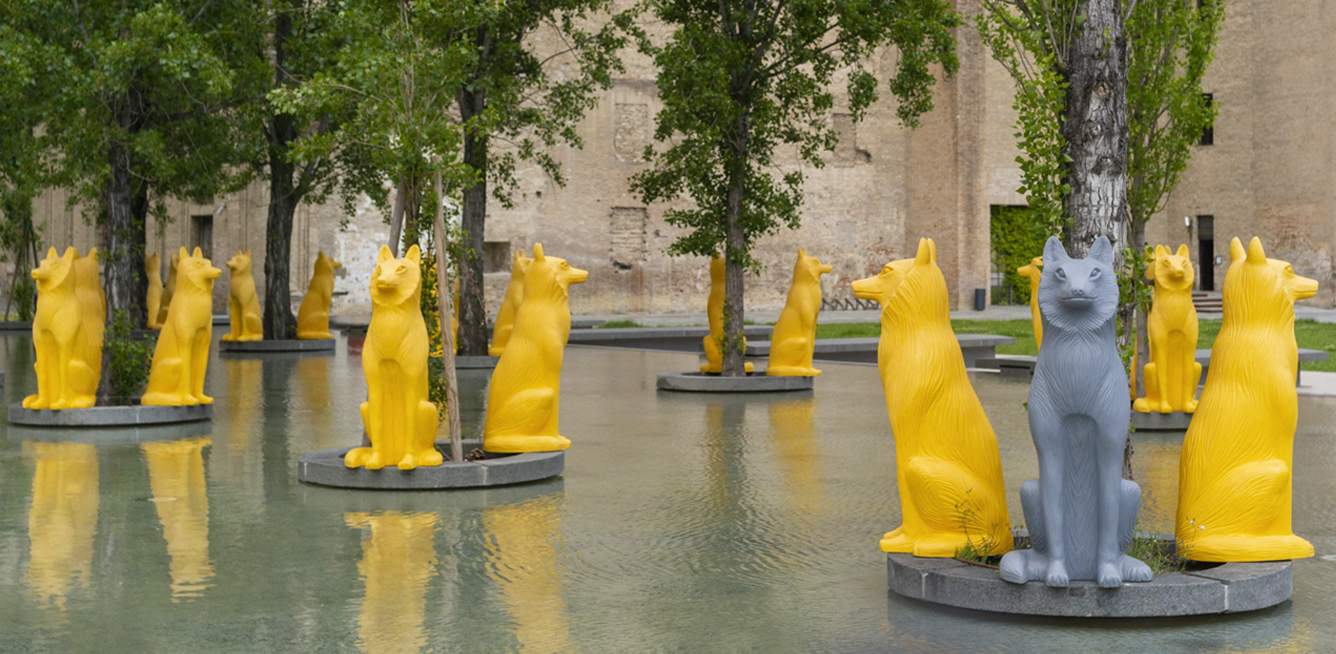 Parma is invaded by wolves: the new work by the Cracking Art collective
