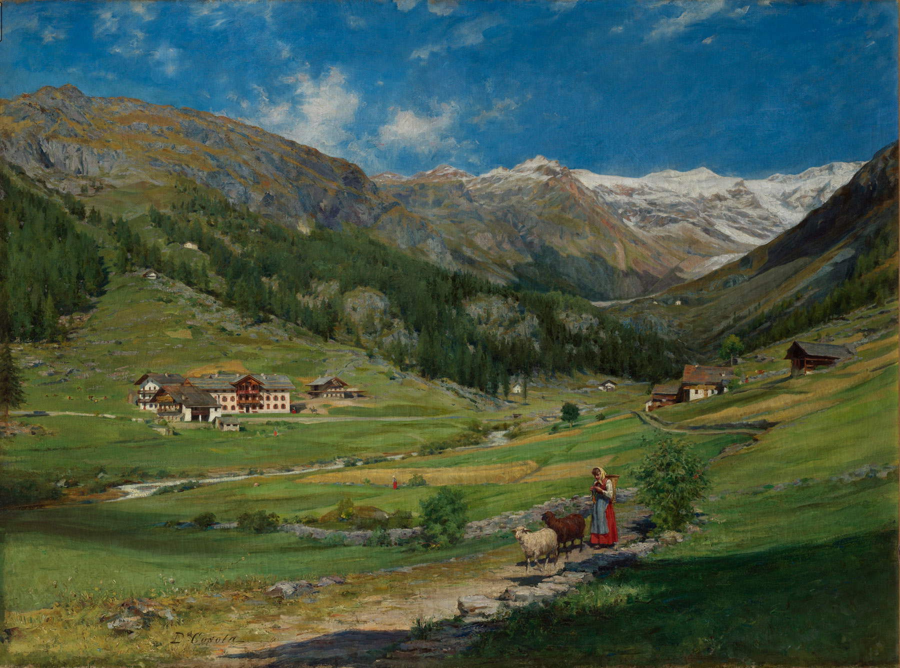 Demetrio Cosola, Gressoney La Trinit&eacute; (1893; Öl auf Leinwand; Neapel, Palazzo Reale) &copy;Archivio dell'arte, Luciano und Marco Pedicini Fotografen