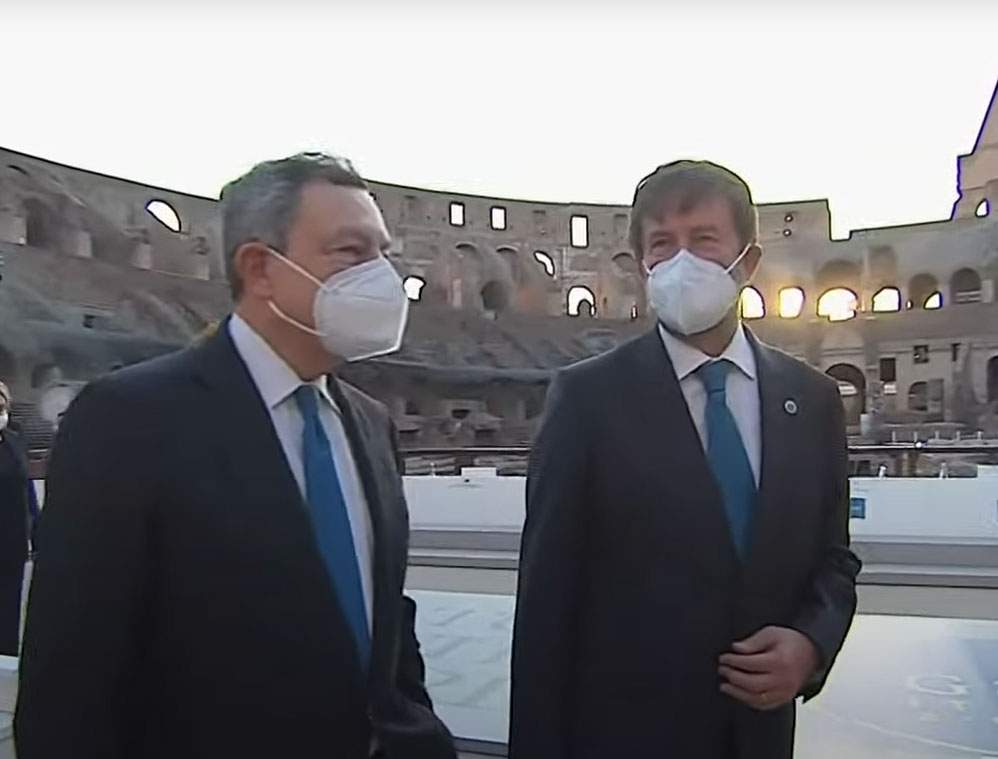 Colosseum, la blague de Draghi à Franceschini : 