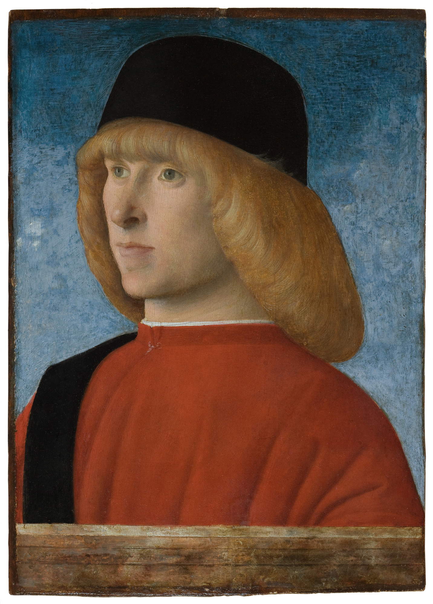 Giovanni Bellini, Porträt eines jungen Senators (15. Jahrhundert; Öl auf Tafel, 35 x 26,4 cm; Padua, Musei Civici agli Eremitani, Museo d'Arte Medievale e Moderna) Giovanni Bellini, Porträt eines jungen Senators (15. Jahrhundert; Öl auf Tafel, 35 x 26,4 cm; Padua, Musei Civici agli Eremitani, Museo d'Arte Medievale e Moderna)
