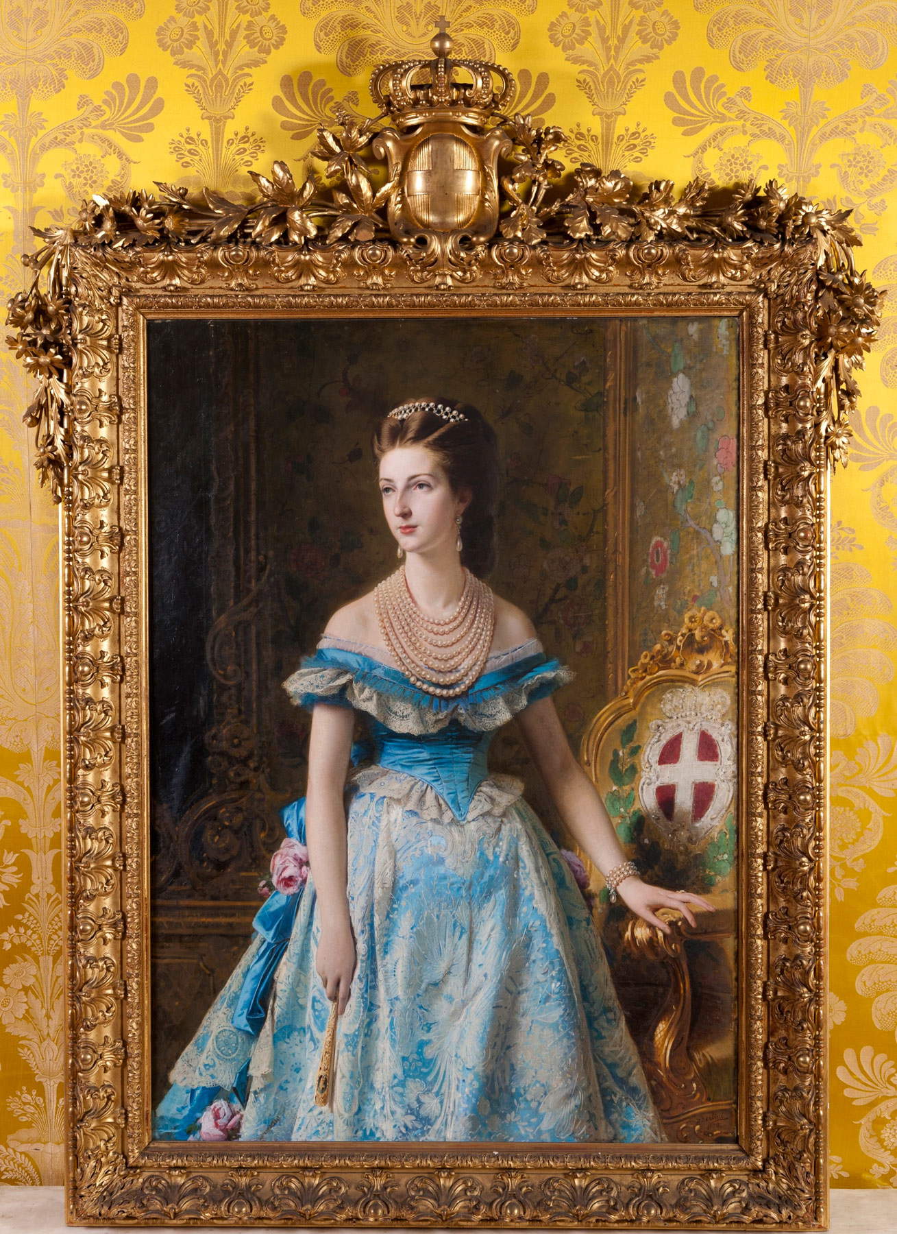 Giuseppe Bertini, Porträt von Margarete von Savoyen (1870; Öl auf Leinwand; Racconigi, Schloss Racconigi)