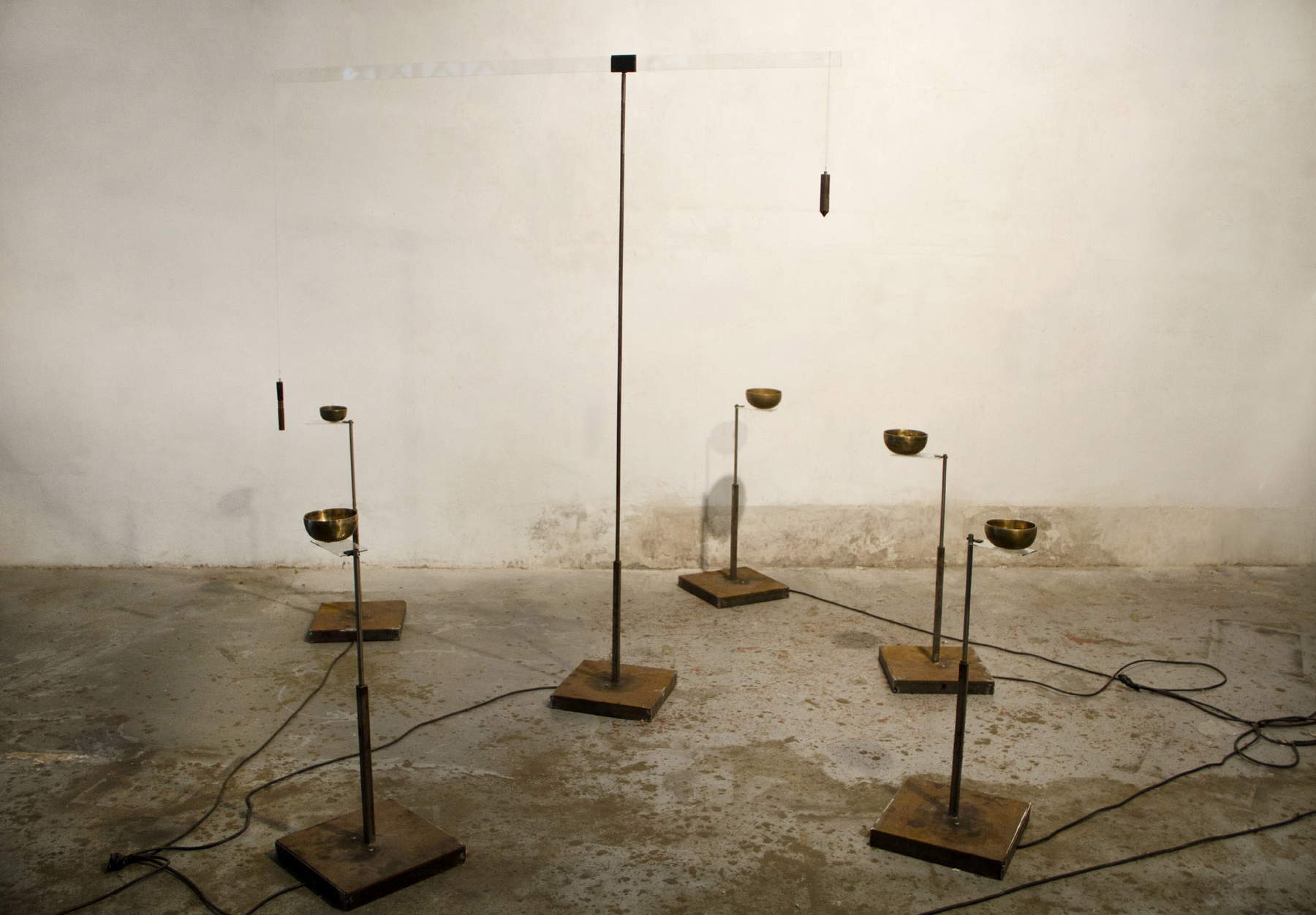 Gregorio Botta, Orbits (2018-2021; iron, glass, bronze, lead) Gregorio Botta, Orbits (2018-2021; iron, glass, bronze, lead)