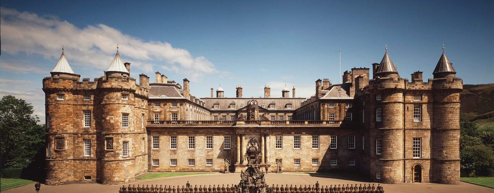 The Palace of Holyroodhouse in Edinburgh, the official residence of British kings in Scotland