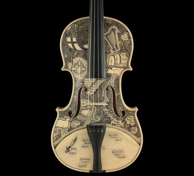 Dante's Inferno illustrated on 34 violins: Leonardo Frigo's long project