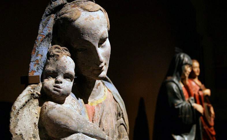 Placed in the new Schifanoia Museum the Madonna and Child who escaped two earthquakes