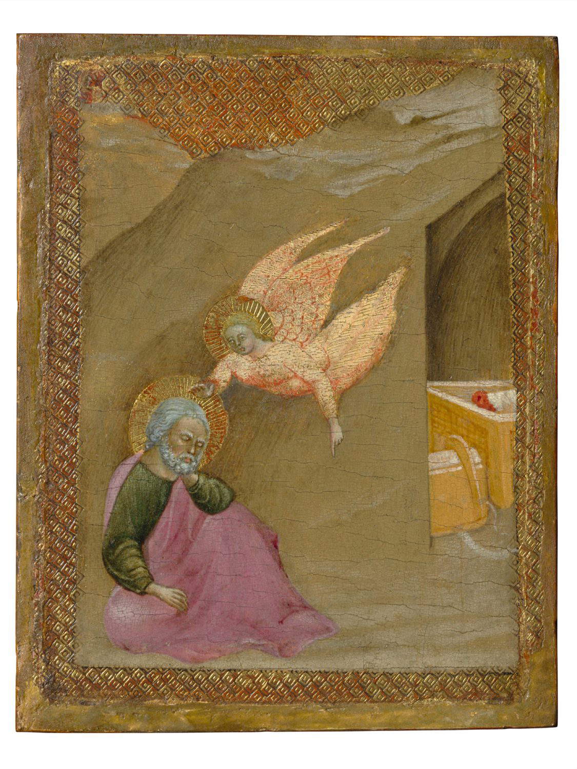 Maestro dell'Osservanza, Sogno di san Giuseppe (1430-1440 circa; tempera e oro su tavola; Parigi, Louvre)