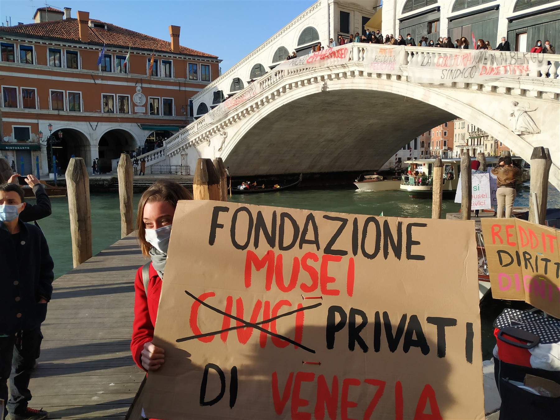Manifestation à Venise pour soutenir les musées et la culture 
