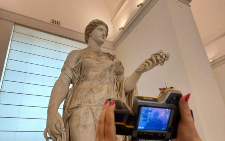 At MANN, statues are protected with environmental monitoring sensors to prevent deterioration