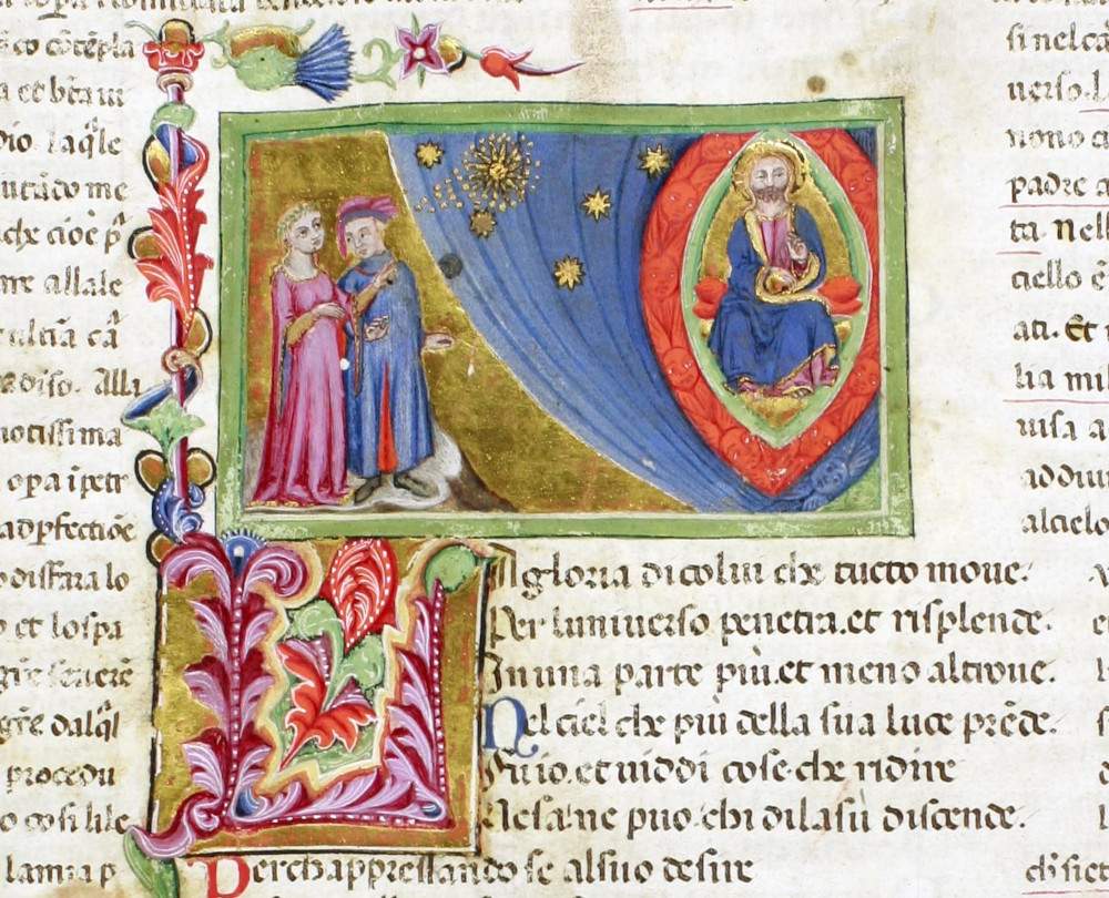 À la Bibliothèque nationale de Naples, 700 ans d'iconographie de Dante, des codex enluminés aux éditions précieuses de la Commedia.