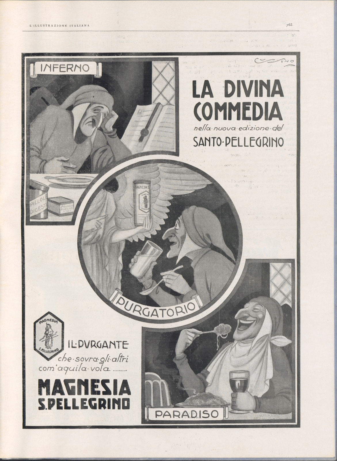 Mario Cussino, Cartoline pubblicitarie Magnesia San Pellegrino Prodel (Laboratorio Chimico-Farmaceutico Moderno), collezione privata Mario Cussino, Cartoline pubblicitarie Magnesia San Pellegrino Prodel (Laboratorio Chimico-Farmaceutico Moderno), collezione privata