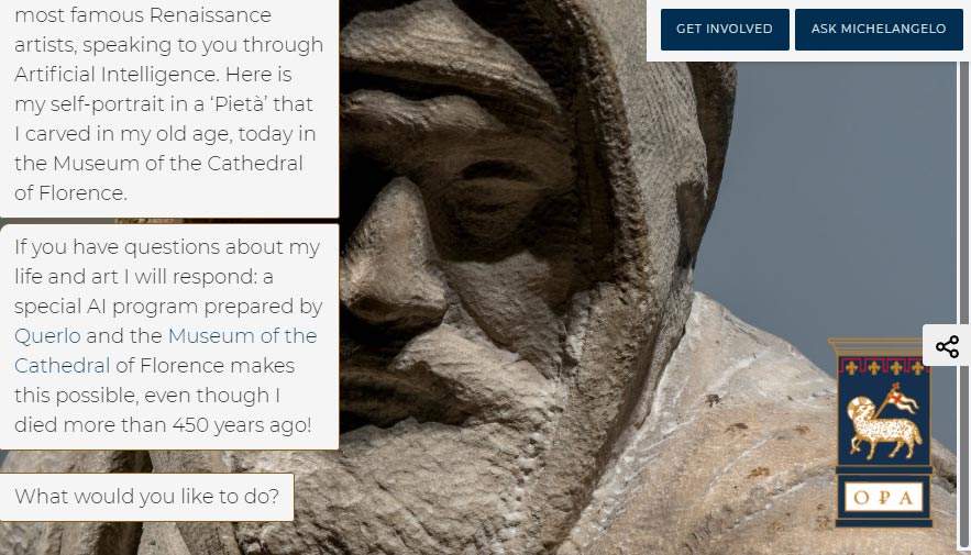 Michelangelo comes back to life and you can chat with him: the artificial intelligence project