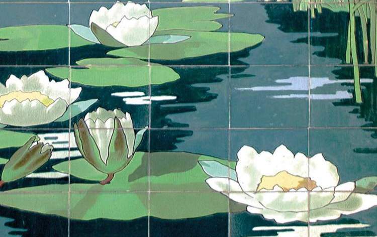 At the Milan Aquarium, an installation dedicated to water lilies, a subject dear to Monet 