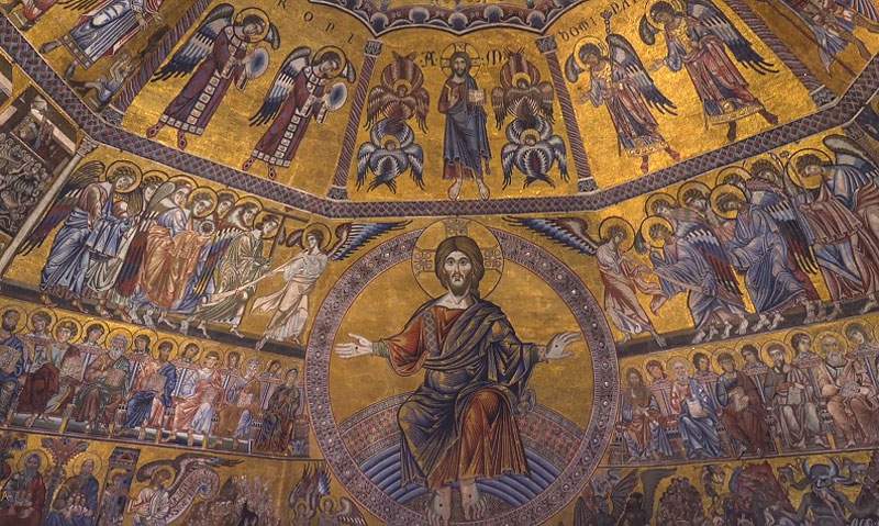 Risplendono dopo il restauro i mosaici trecenteschi del Battistero di Firenze