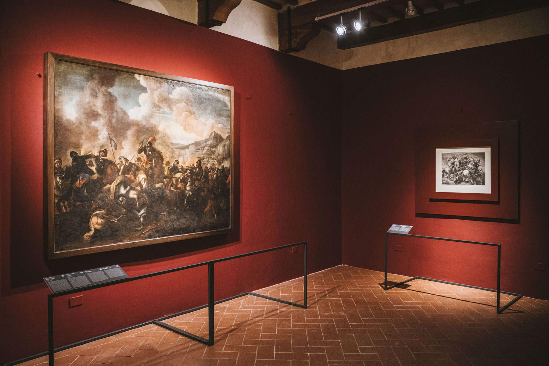 Sala della mostra La civiltà delle armi e le Corti del Rinascimento Sala della mostra La civiltà delle armi e le Corti del Rinascimento