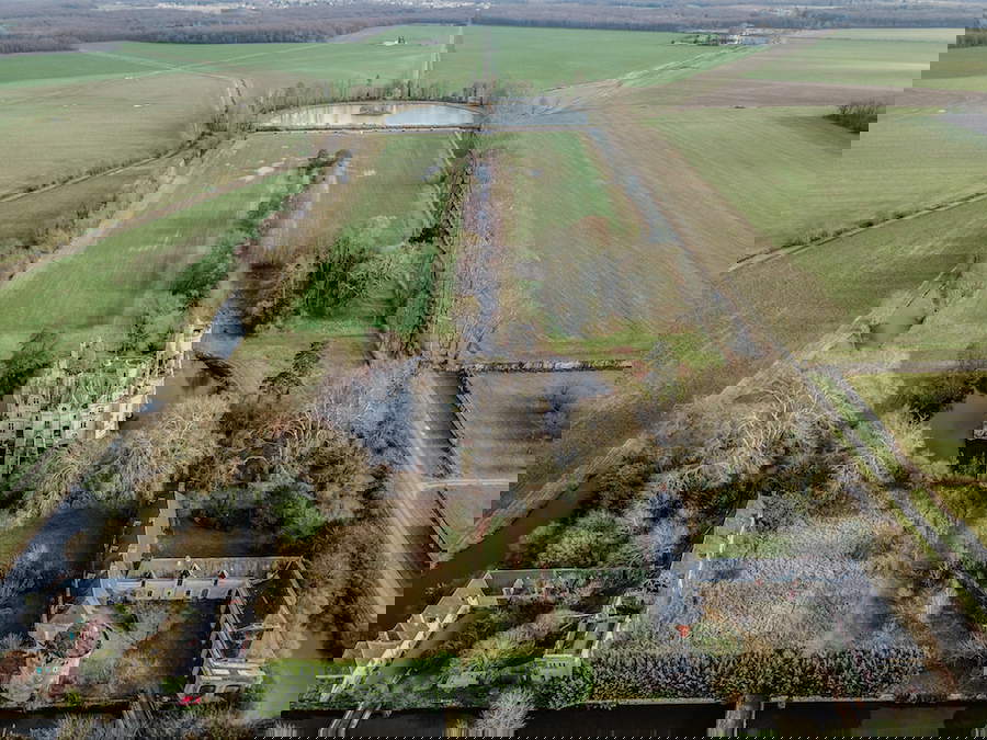 The castle grounds, with its park