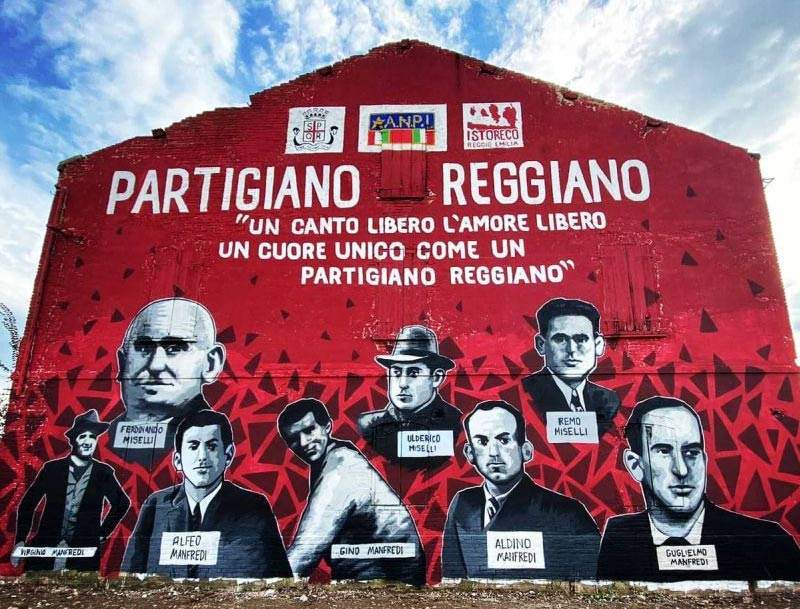 Highways against Partisan Reggiano mural: distracts motorists